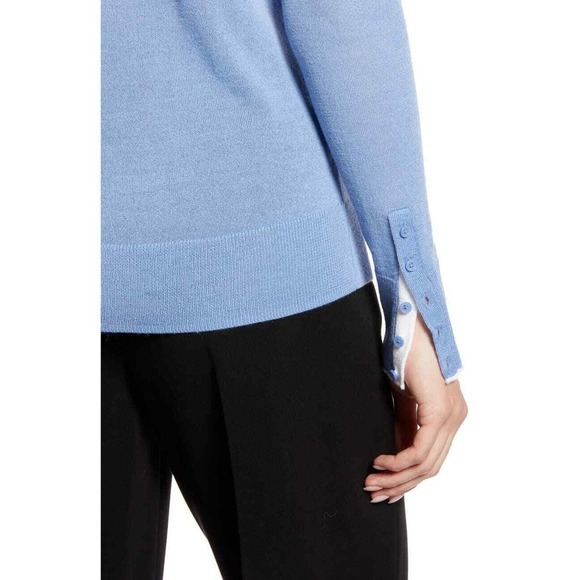 1901 V-Neck Merino Wool Blend Sweater Size XS - Picture 4 of 6